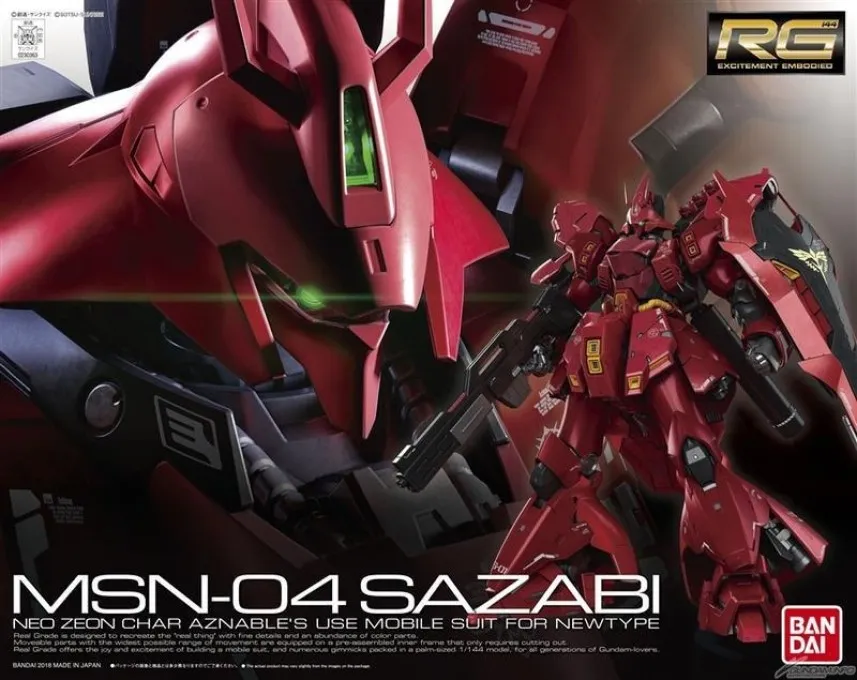 【BANDAI】組裝模型 RG 1/144 29 機動戰士鋼彈 逆襲的夏亞 MSN-04 沙薩比   29 歷史價格詳細信息
