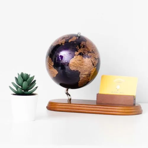 SkyGlobe 5吋金屬紫時尚古銅底座地球儀(英文版) 歷史價格詳細信息