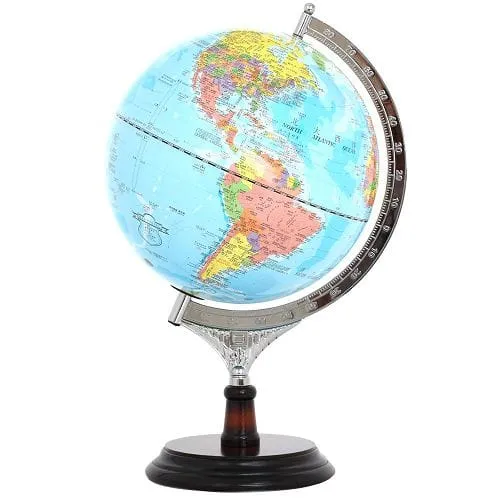 【SkyGlobe】10吋行政藍色海洋塑膠地球儀(中英文對照)(附燈) 歷史價格詳細信息