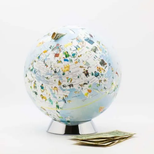 【WUZ屋子】SkyGlobe 10吋新動物版360度旋轉木座地球儀(中英文對照) 歷史價格詳細信息