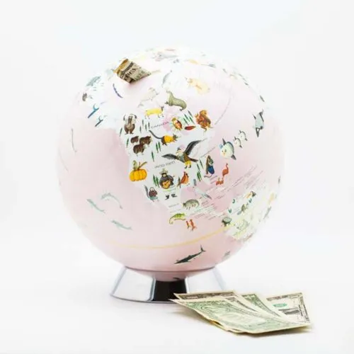 【WUZ屋子】SkyGlobe 10吋新動物版360度旋轉木座地球儀(中英文對照) 歷史價格詳細信息