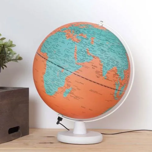 【WUZ屋子】SkyGlobe 12吋銀色時尚金屬底座地球儀(英文版) 歷史價格詳細信息