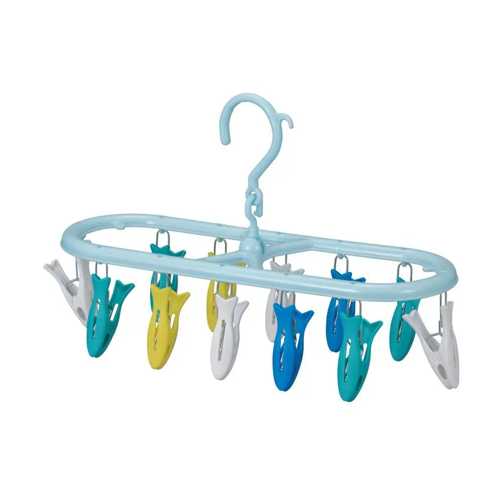 【日本CB Japan】Kogure 童趣系列曬衣架10夾-四色魚《泡泡生活》 歷史價格詳細信息