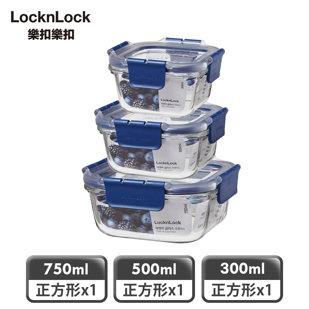 【樂扣樂扣】頂級透明耐熱玻璃保鮮盒3件組 歷史價格詳細信息
