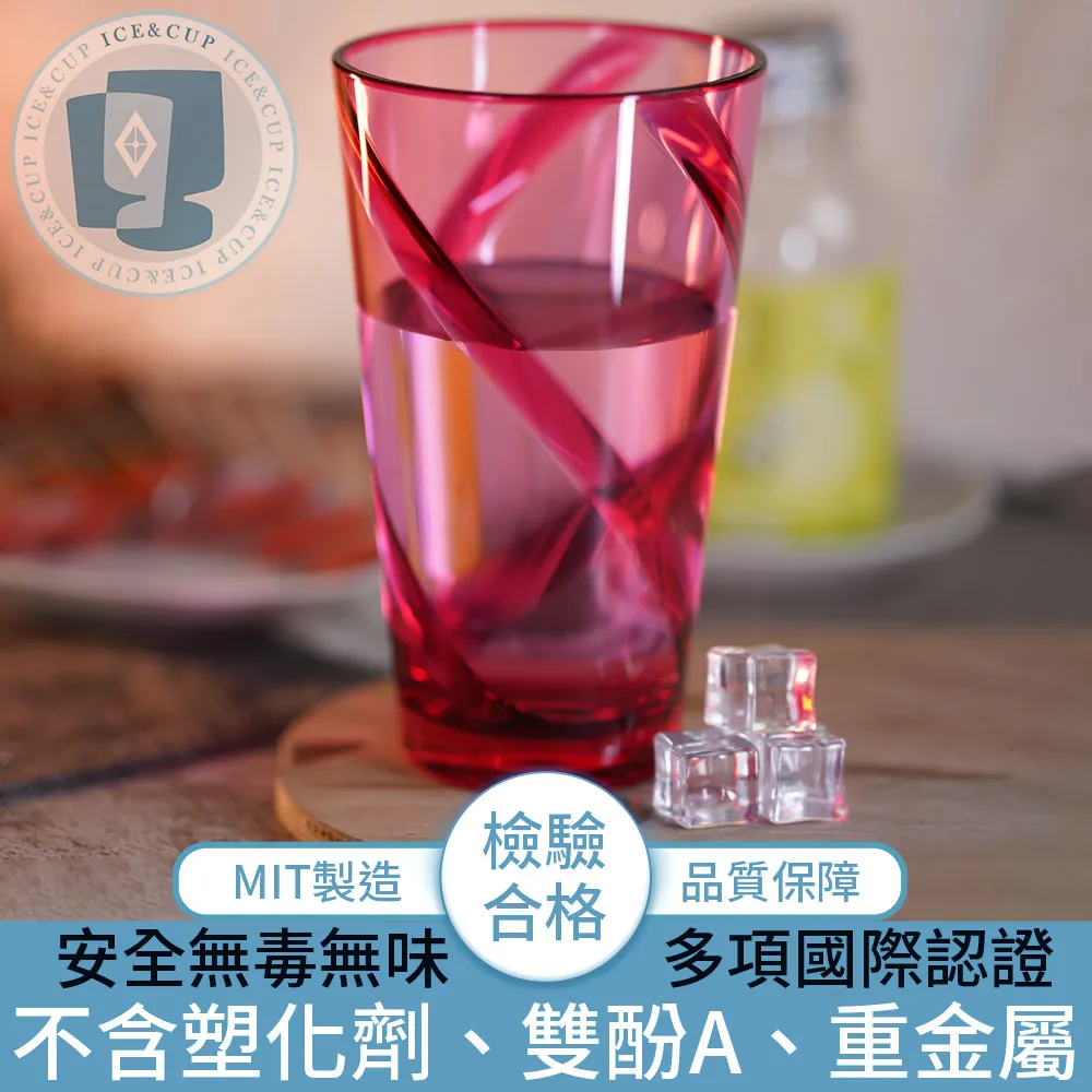 【ICE&CUP】歐美熱銷台灣製造 冰鑽條紋古典水杯 粉/430ml 歷史價格詳細信息