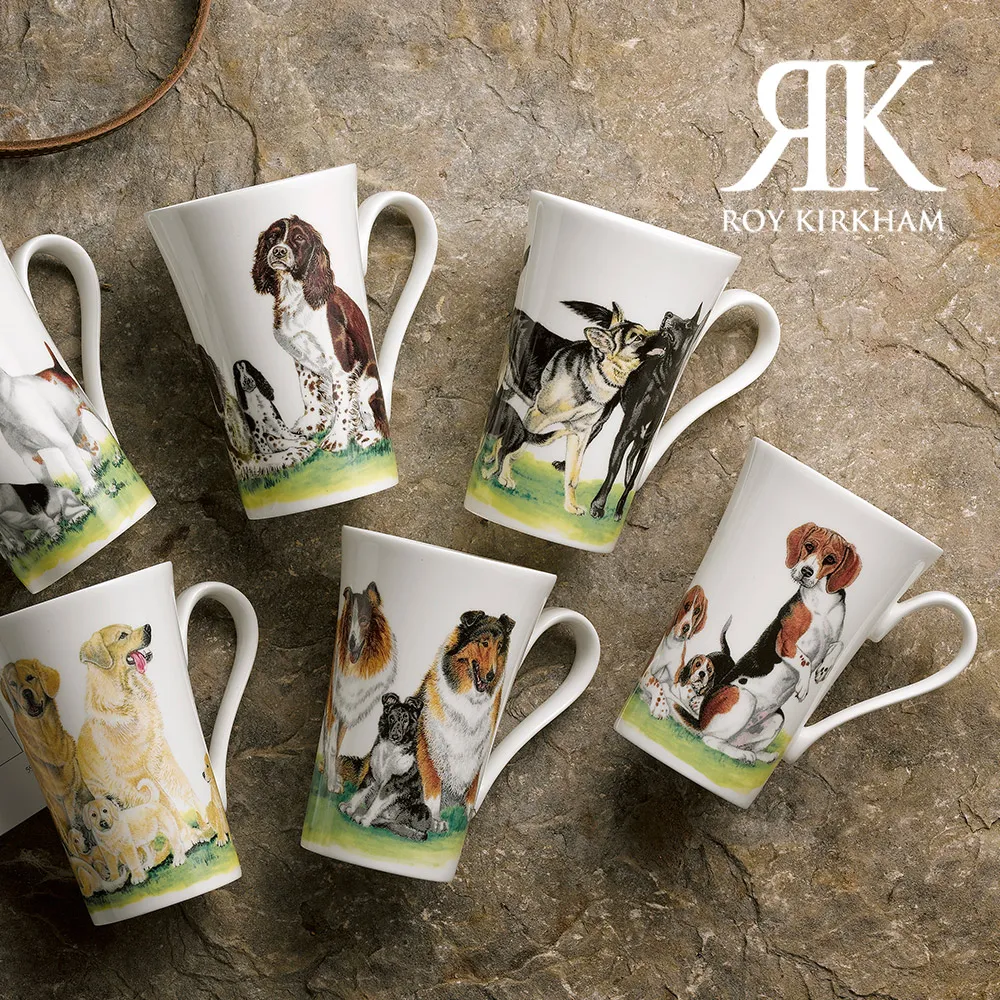 英國 Roy kirkham Dog collection高貴名犬系列-400ml骨瓷拿鐵杯 (查理士王子/米格魯/黃金獵犬) 歷史價格詳細信息
