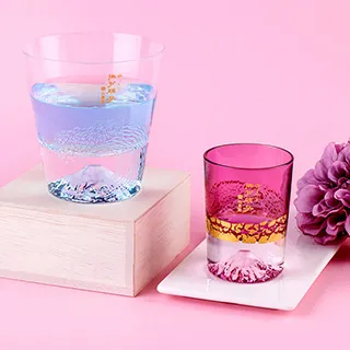 【田島硝子富士山杯】絕對正版！日本獨家原裝進口富士山杯 高杯款 高杯櫻花款 櫻花款 豪華櫻花版 五重塔&櫻花 歷史價格詳細信息