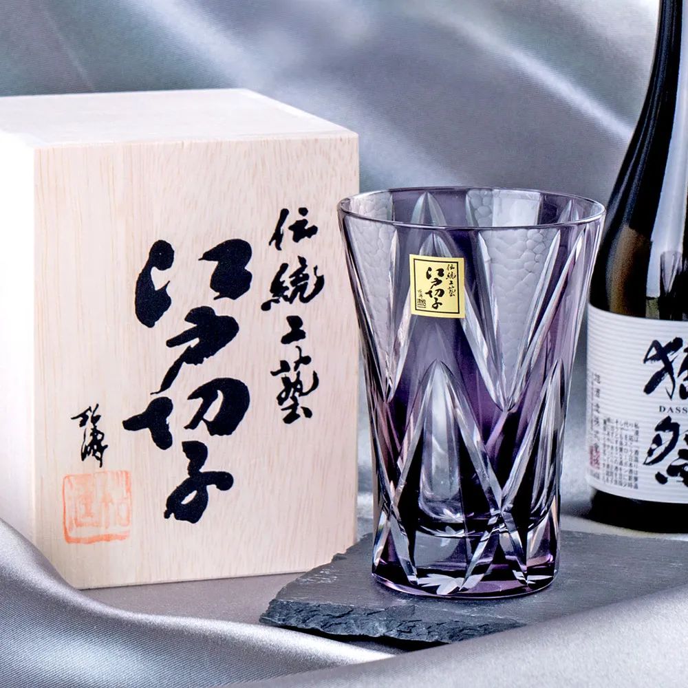 【田島硝子】重疊矢來紋威士忌杯2入禮盒組 琉璃色×朱紅色 酒杯 玻璃杯 傳統工藝(TG04-24-2) 歷史價格詳細信息
