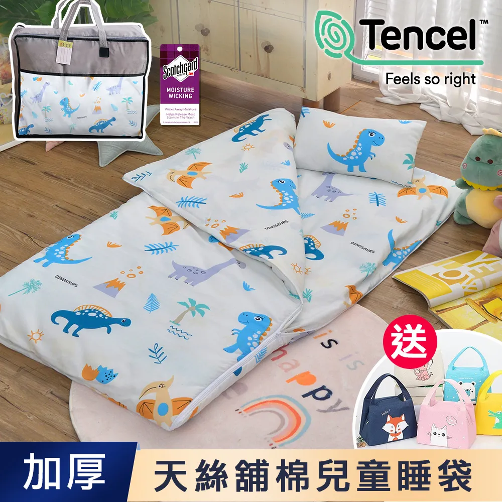 【J-bedtime】天絲TENCEL®冬夏舖棉兩用加大型兒童睡袋(相約小恐龍) 歷史價格詳細信息
