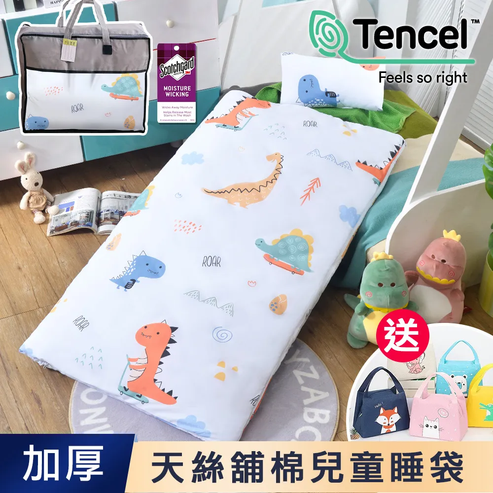 【J-bedtime】天絲TENCEL®冬夏舖棉兩用加大型兒童睡袋(相約小恐龍) 歷史價格詳細信息