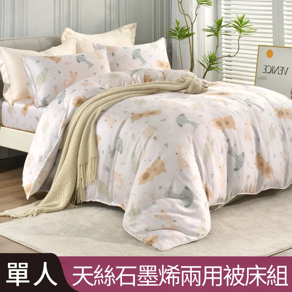 【Betrise萌萌兔寶】加大-3M專利天絲吸濕排汗四件式兩用被床包組-採用3M專利吸濕排汗藥劑 歷史價格詳細信息