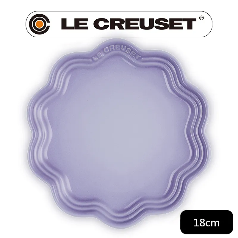【Le Creuset】瓷器蕾絲花邊盤 18cm(薰衣草) 歷史價格詳細信息