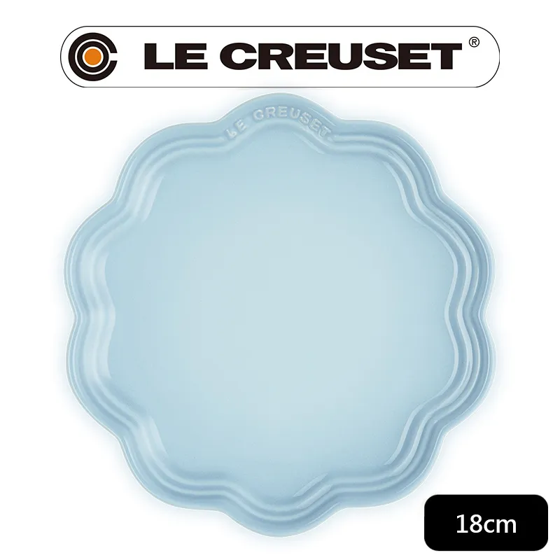 【Le Creuset】瓷器蕾絲花邊盤 18cm(薰衣草) 歷史價格詳細信息