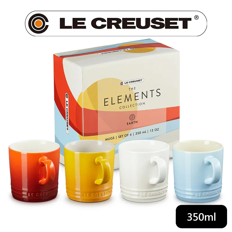 LE CREUSET-瓷器英式馬克杯組350ml - 4入 (櫻花粉/薄荷綠/粉彩紫/閃亮黃) 歷史價格詳細信息