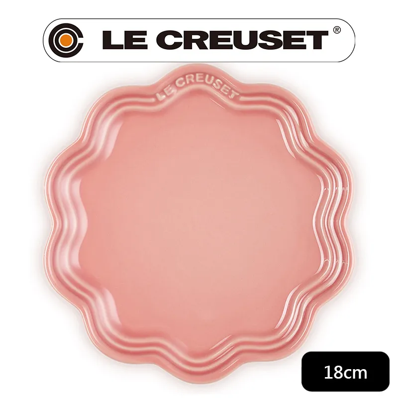 【Le Creuset】瓷器蕾絲花邊盤 18cm(薰衣草) 歷史價格詳細信息