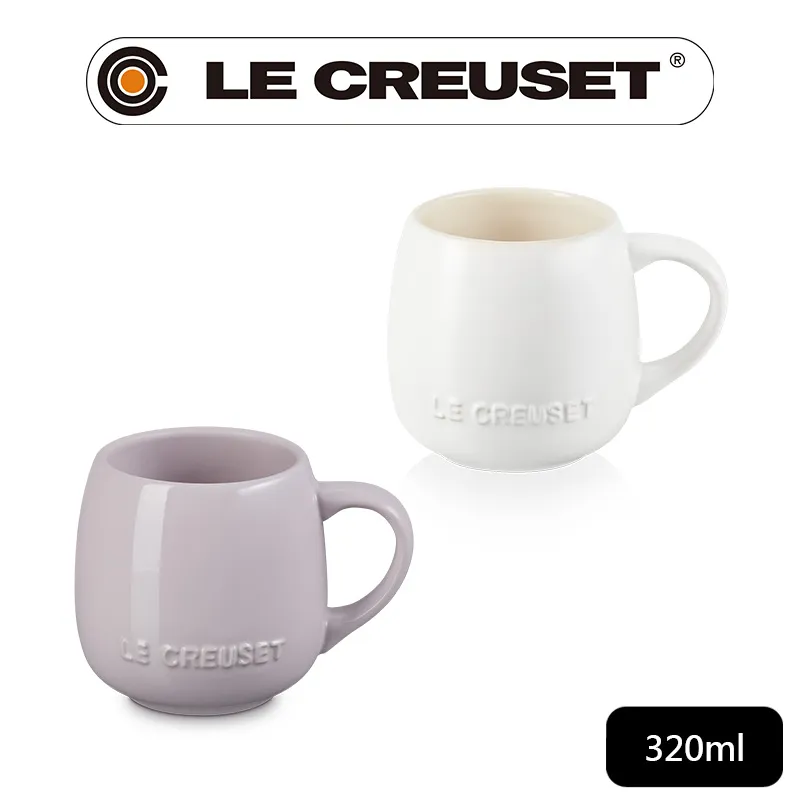 【Le Creuset】花蕾系列瓷器馬克杯320ml(柔粉紫/棉花白 二色選一) 歷史價格詳細信息