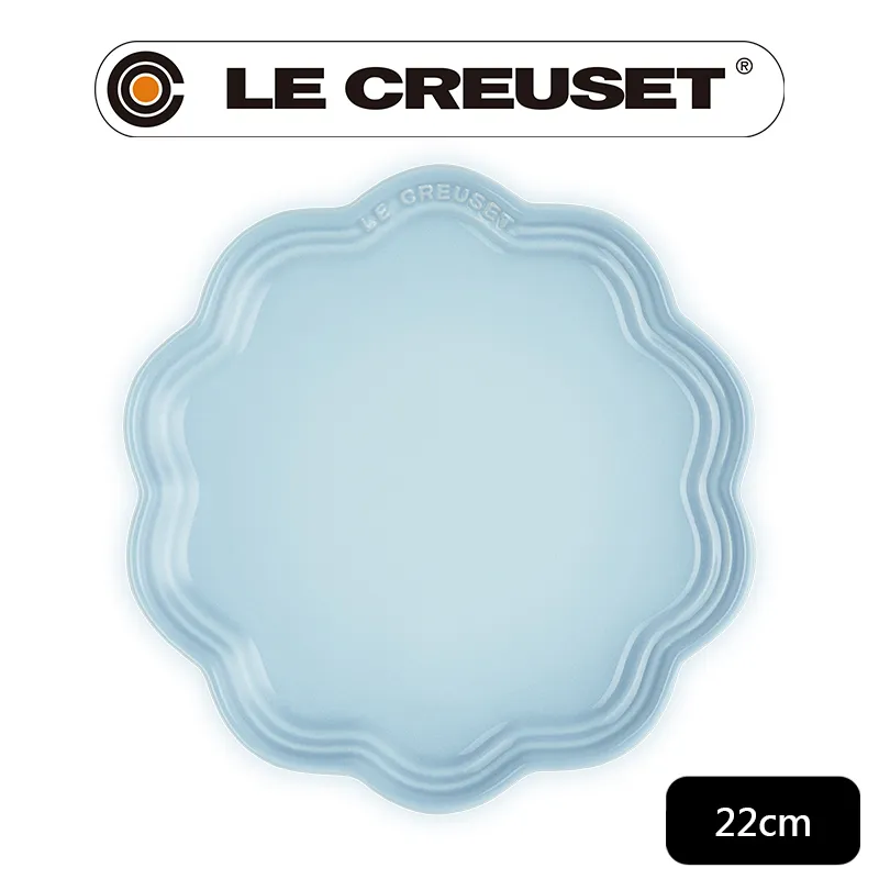 【Le Creuset】瓷器蕾絲花邊盤 18cm(薰衣草) 歷史價格詳細信息
