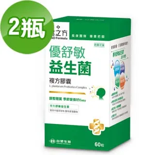 台塑生醫 優舒敏益生菌複方膠囊 (60粒) X 2盒 歷史價格詳細信息