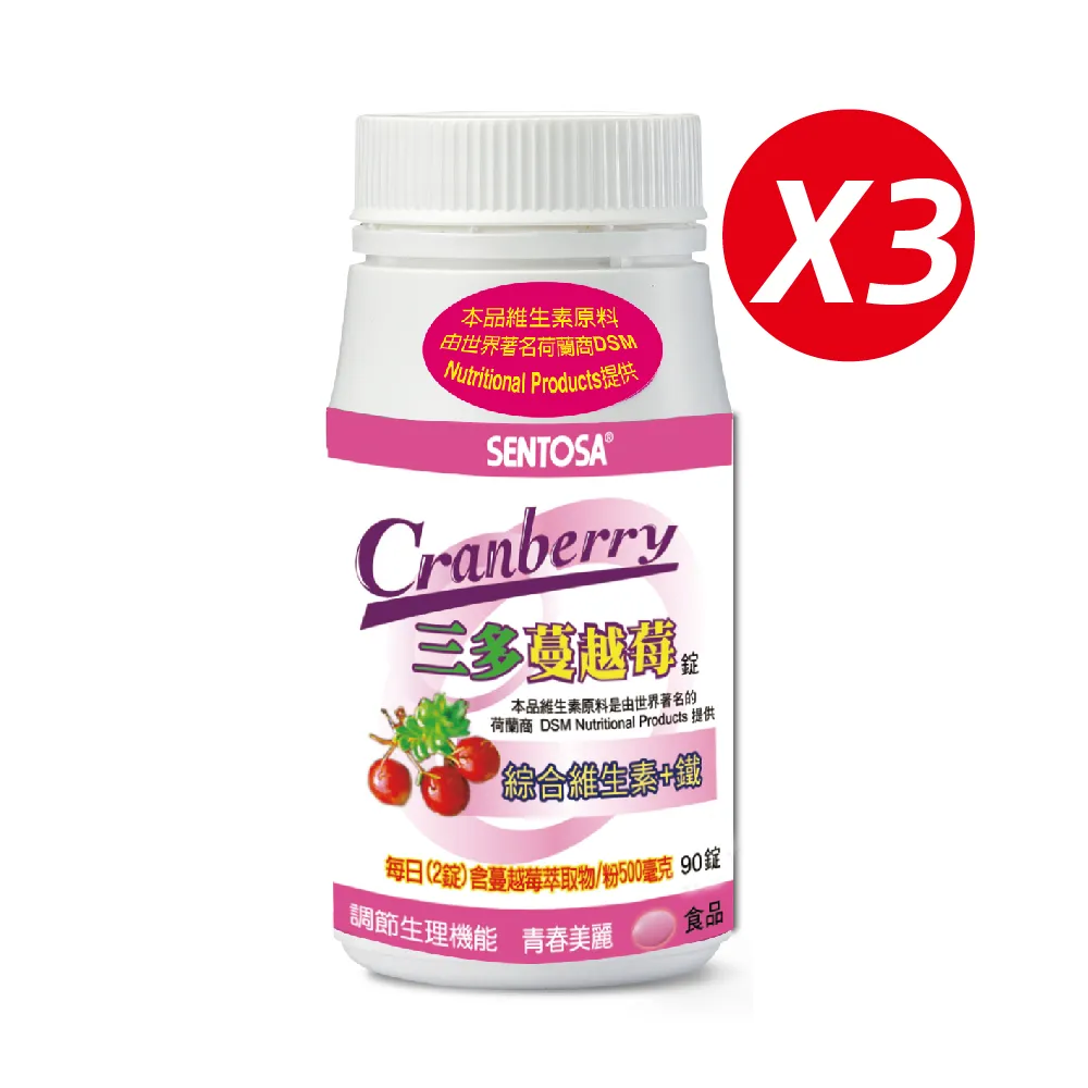 《三多》女性系列-蔓越莓(90錠)x3 歷史價格詳細信息