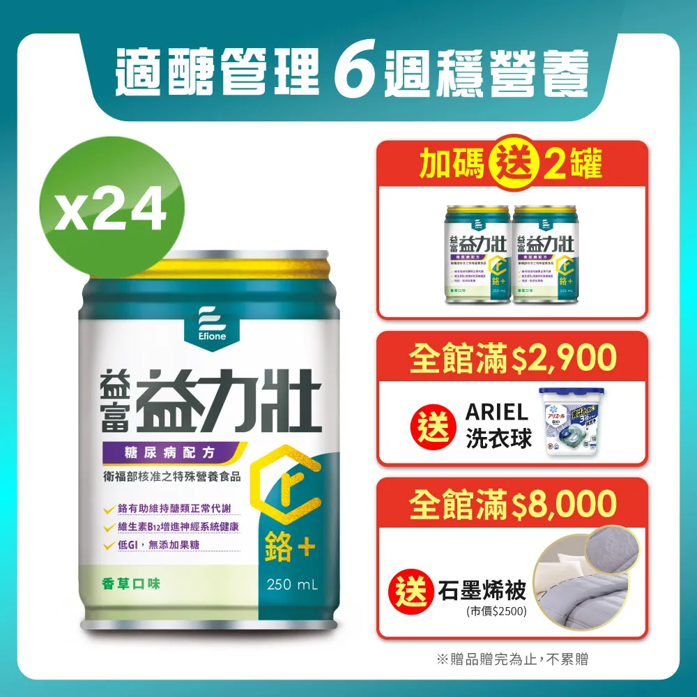 益富 益力壯 糖尿病配方-香草微甜 (250ml/24罐/箱)【杏一】 歷史價格詳細信息