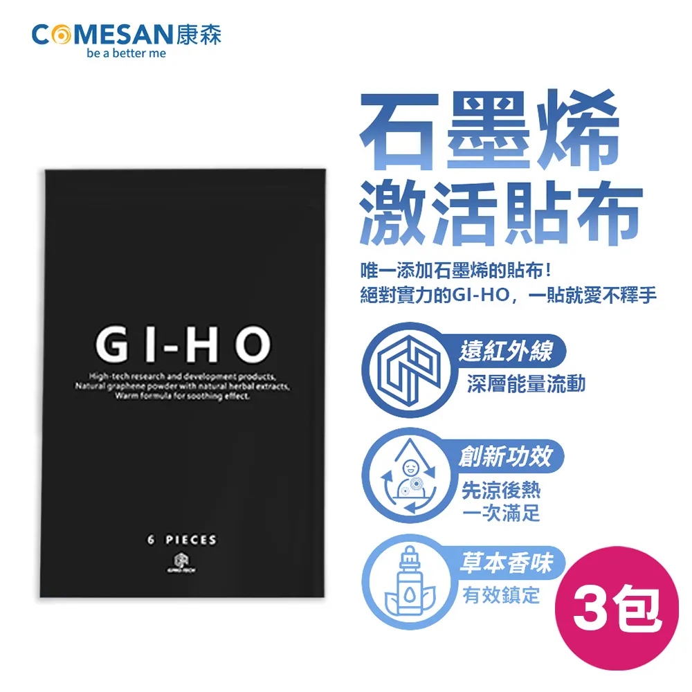 COMESAN 康森 石墨烯GI-HO激活貼布(1包/6片) 歷史價格詳細信息