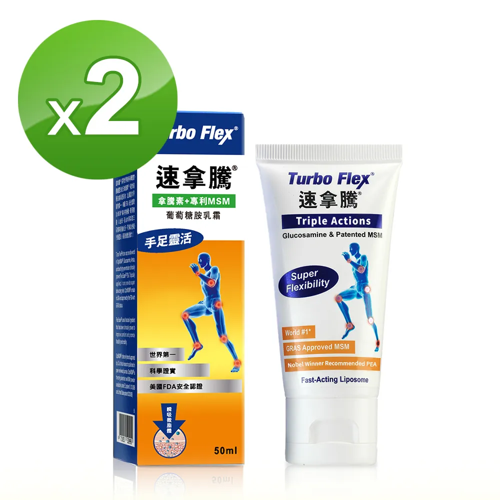 Turbo Flex－速拿騰 葡萄糖胺乳霜(50g/瓶)2瓶組 歷史價格詳細信息