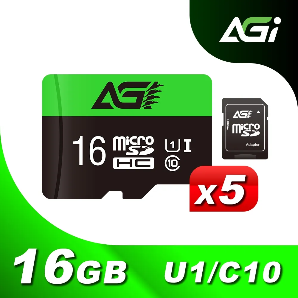 AGI 亞奇雷 microSDHC UHS-I 16G 記憶卡 附轉卡-10入組 歷史價格詳細信息