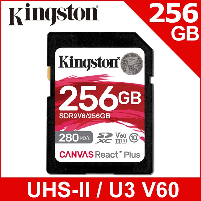【Kingston 金士頓】Canvas React Plus SDXC UHS-II 280R/150W V60 256GB 記憶卡(SDR2V6/256GB) 歷史價格詳細信息