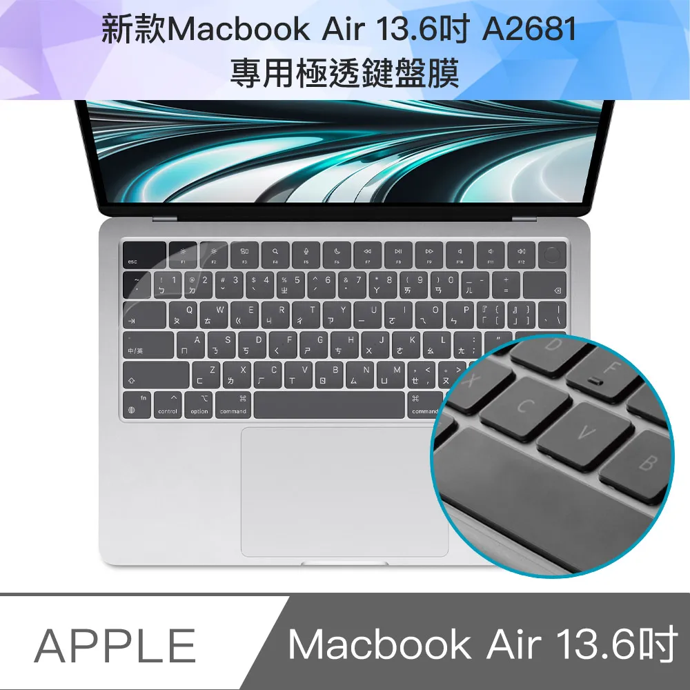 新款Macbook Air 13.6吋 A2681 專用極透鍵盤膜 歷史價格詳細信息