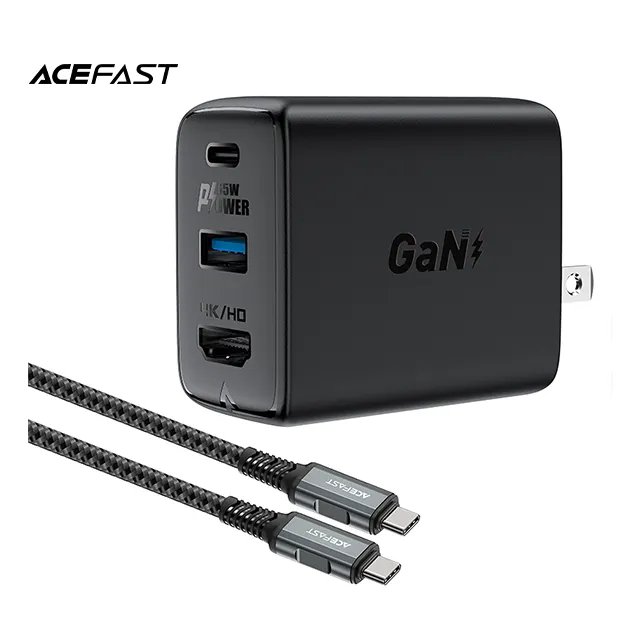 【ACEFAST】 A19 PD65W氮化鎵HUB多功能充電器套裝 黑色 Switch充電 筆電充電器 手機充電 65w 歷史價格詳細信息