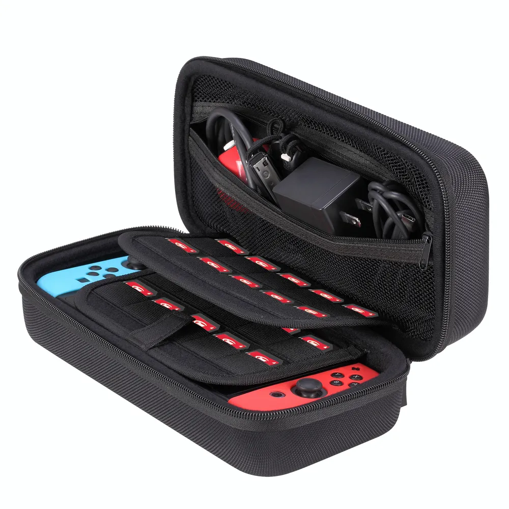 【pump】任天堂Switch副廠 EVA防摔手提硬殼包(Switch OLED/Lite適用/10個卡帶收納夾層/加大網袋) 歷史價格詳細信息