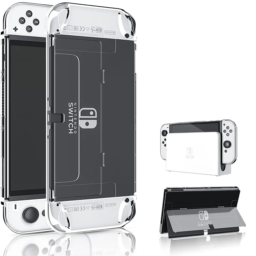 Switch OLED水晶保護防摔硬殼NS switch oled專用主機連體水晶殼 歷史價格詳細信息