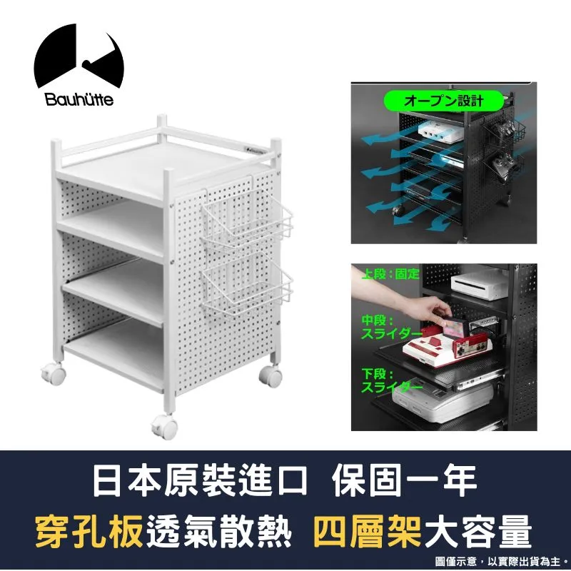 Bauhutte 寶優特 多功能置物架 側邊置物架 桌面側架 耐重 穩固防摔 散熱性佳 BHS-700SM-BK 歷史價格詳細信息