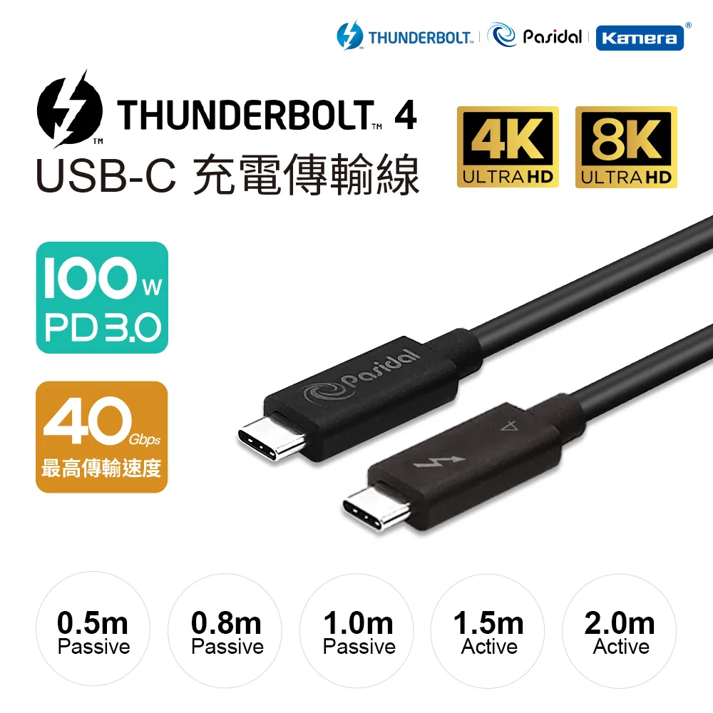 Pasidal Thunderbolt 5 充電傳輸線材 -0.5M Passive 8K/120Gbps/240W 歷史價格詳細信息
