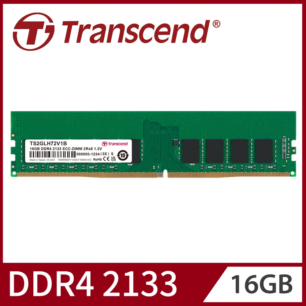 Transcend 創見 DDR4 2133 16GB ECC-DIMM伺服器記憶體(TS2GLH72V1B) 歷史價格詳細信息