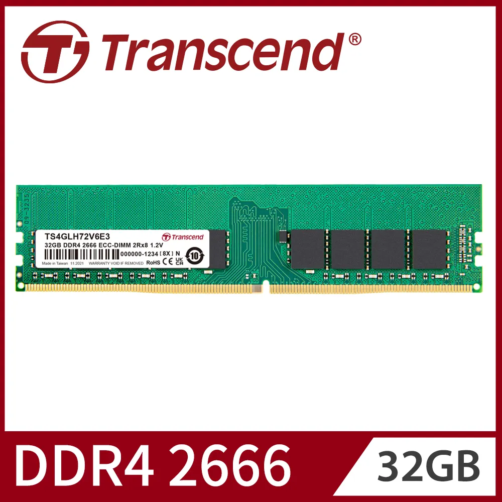 Transcend 創見 DDR4 2666 32GB ECC SO-DIMM伺服器記憶體(TS4GSH72V6E) 歷史價格詳細信息
