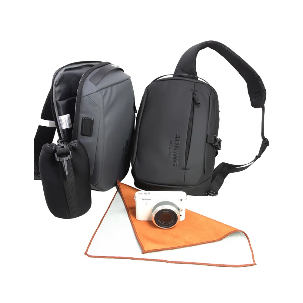 AOKING　雅仕都會單肩包-貴族黑/天空灰　BAG-022-SY95070　☆‧&deg;小荳の窩 &deg;‧☆㊣ 歷史價格詳細信息