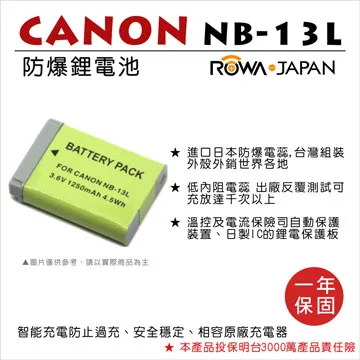 Canon NB-13L / NB13L 原廠鋰電池 平輸-裸裝 歷史價格詳細信息