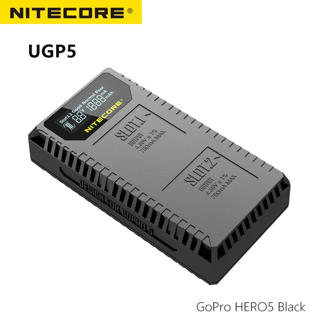 NiteCore UGP5 GoPro Hero 5 6 7 雙槽 電池 USB 充電器 可同時充兩顆 歷史價格詳細信息