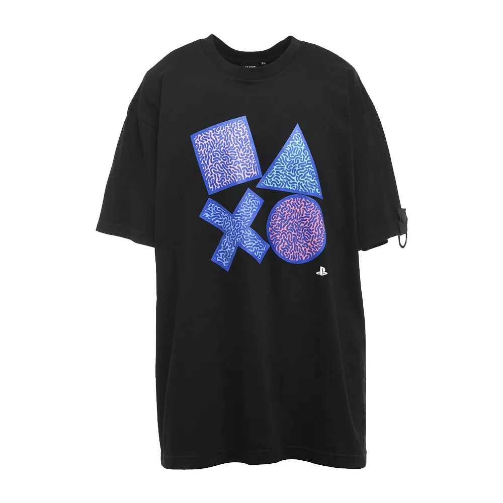 PlayStation 90年代風格正面印花T恤 綠色 【GAME休閒館】 歷史價格詳細信息