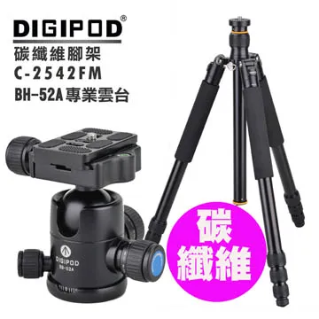 DIGIPOD C-2552FM碳纖維三腳架+BH-52A雲台 歷史價格詳細信息