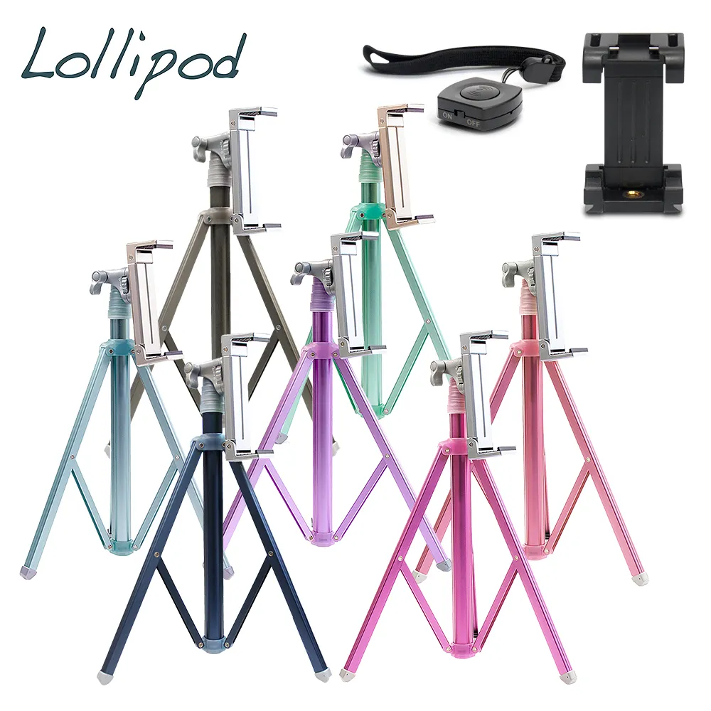 Lollipod自拍樂三腳架附平板夾具-四色任選+Smartfoto SF-C1藍芽遙控器&手機夾具組 歷史價格詳細信息