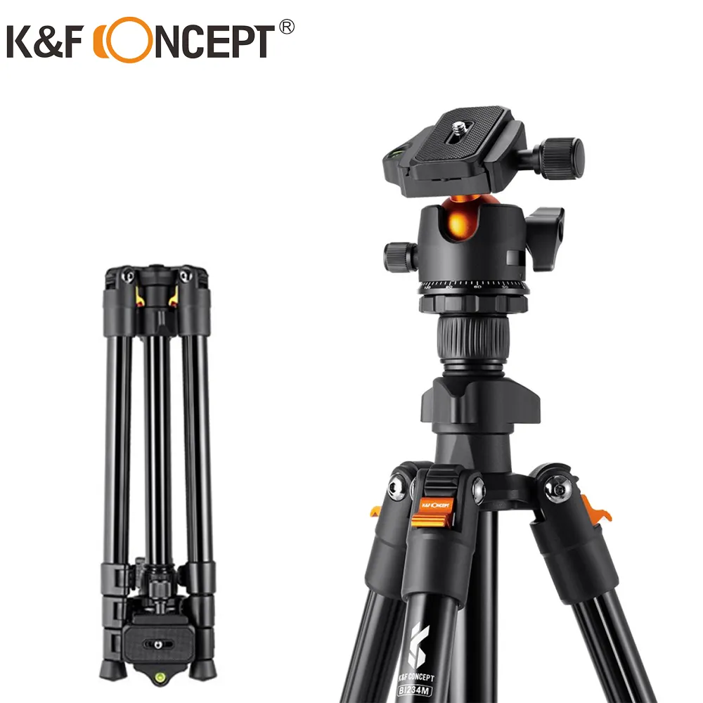 【K&F Concept】便攜者 板扣式4節鋁合金三腳架 球型雲台 可承重8kgs(KF09.101) 歷史價格詳細信息