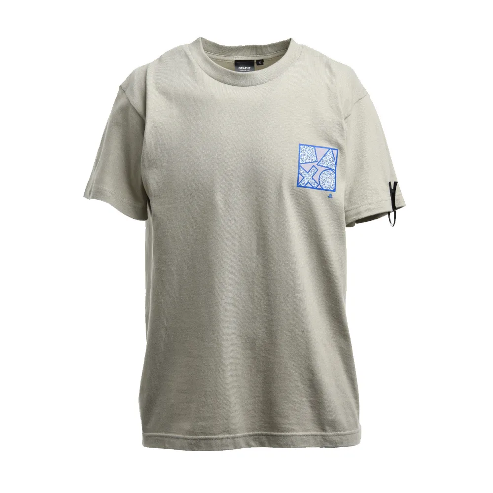 PlayStation 90年代風格正面印花T恤 綠色 【GAME休閒館】 歷史價格詳細信息