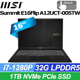 MSI Summit E16 Flip A12UCT-005TW 商用翻轉筆電 16吋筆電 i7-1280P MSI50 歷史價格詳細信息