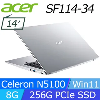 ACER Swift 1 SF114-34-C98J 銀(Celeron N5100/8G/256GB PCIe SSD/W11/FHD/14) 歷史價格詳細信息