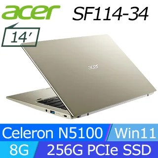 ACER SWIFT 1 SF114-34-C6CQ 金 (N5100/8G/256G SSD/Win11/14吋) 輕薄筆電 歷史價格詳細信息
