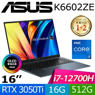 ASUS VivoBook Pro K6602ZE-0082B12700H (i7-12700H/16G+8G/512G SSD/RTX3050Ti/W11/16)特仕 歷史價格詳細信息
