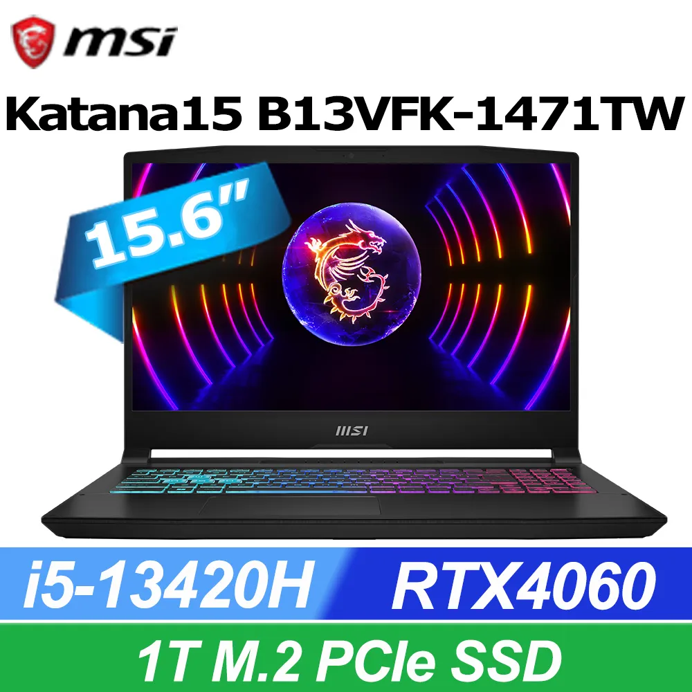 MSI微星  Katana 15 B13VFK-1471TW i5/RTX 4060 15吋 電競筆電 歷史價格詳細信息