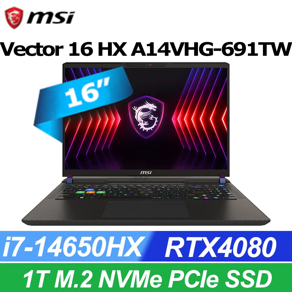 MSI微星 Vector 16 HX 16吋 電競筆電灰色(i7-14650HX/16GB/1TB/RTX4080-12GB/WIN11/A14VHG-691TW) 歷史價格詳細信息